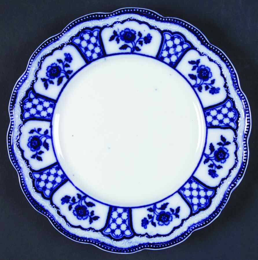 Melbourne (Flow Blue) Dessert/Pie Plate by Grindley-1