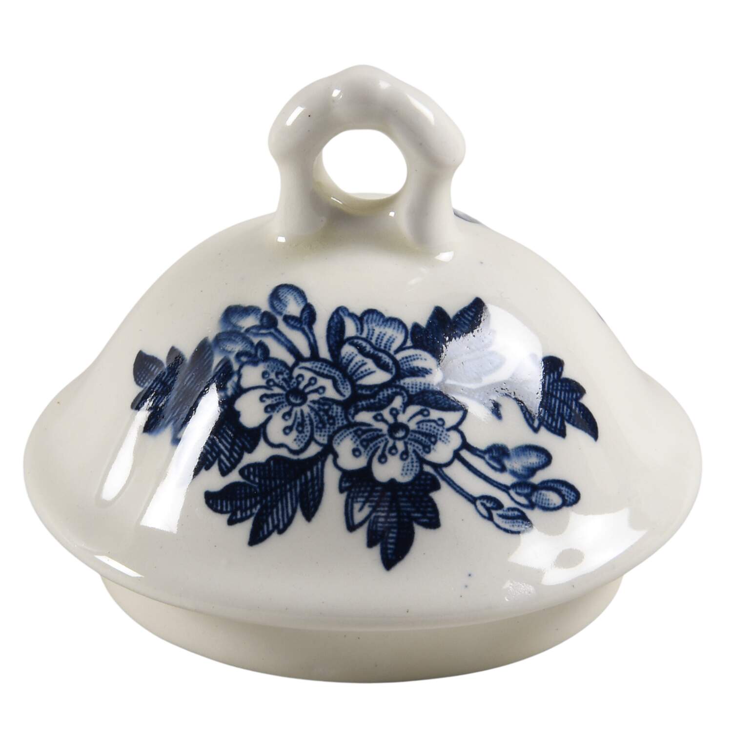 Merrie Olde England Blue Lid for Sugar Bowl by Grindley-1
