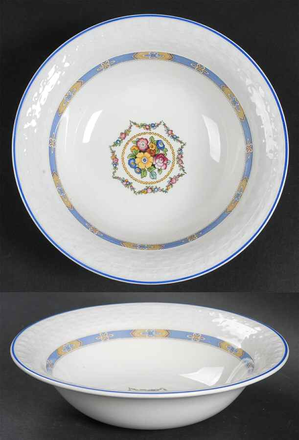 Milan (Blue Trim) Coupe Cereal Bowl by Grindley-1