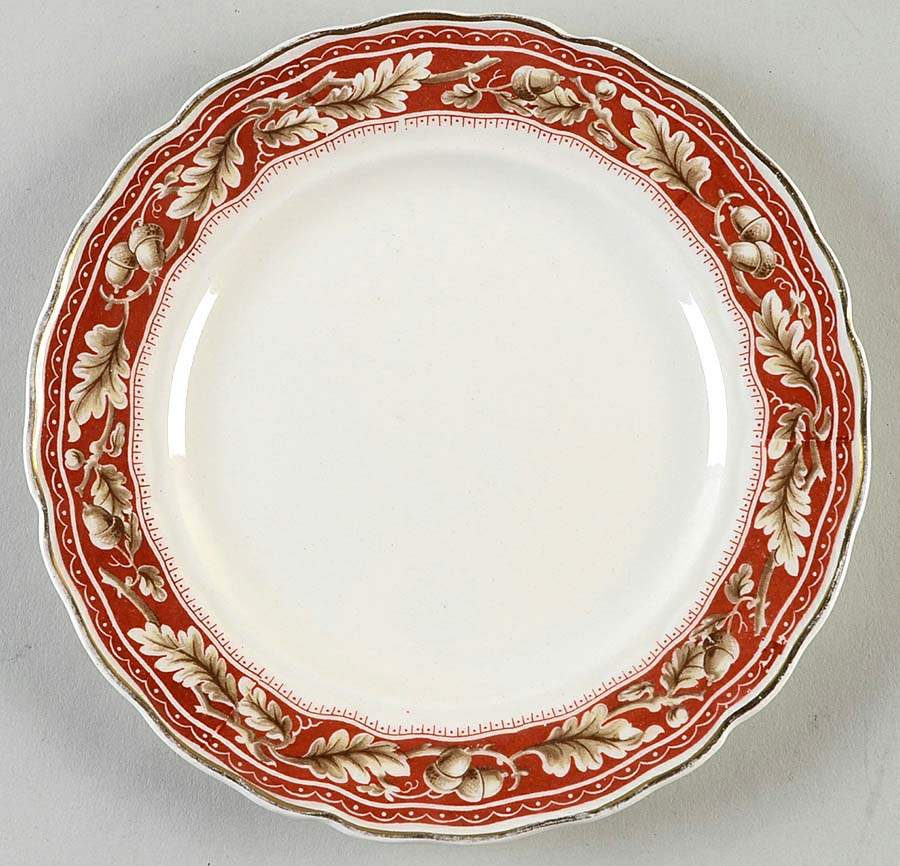 Oakland Maroon Bread & Butter Plate by Grindley-1