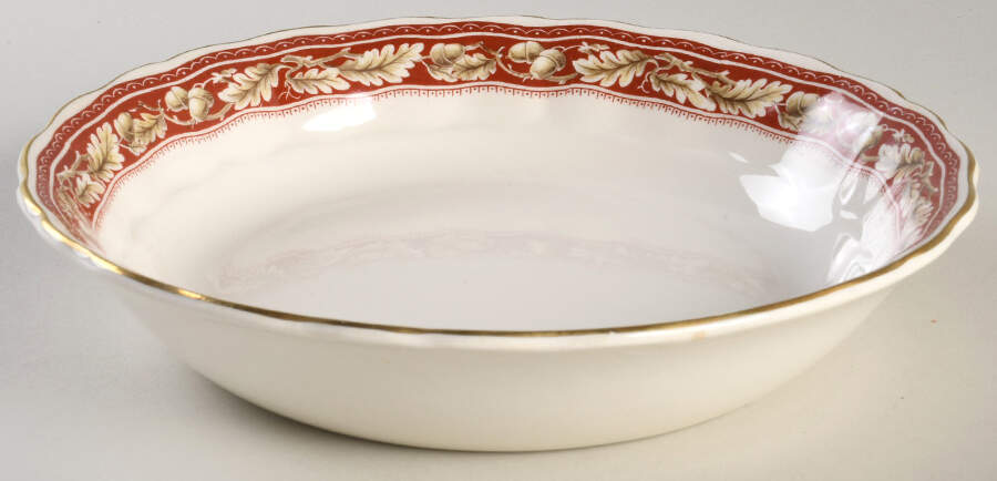 Oakland Maroon Coupe Soup Bowl by Grindley-1