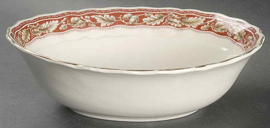 Oakland Maroon 8" Oval Vegetable Bowl by Grindley-1