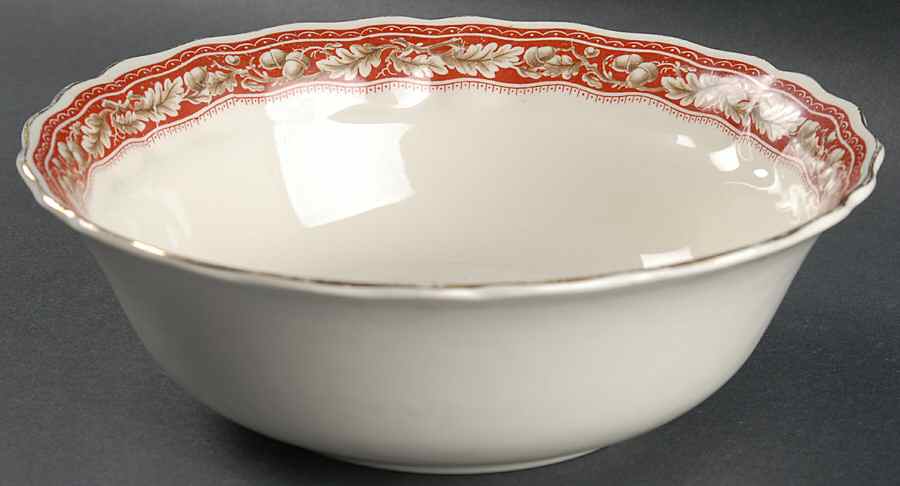 Oakland Maroon 8" Round Vegetable Bowl by Grindley-1