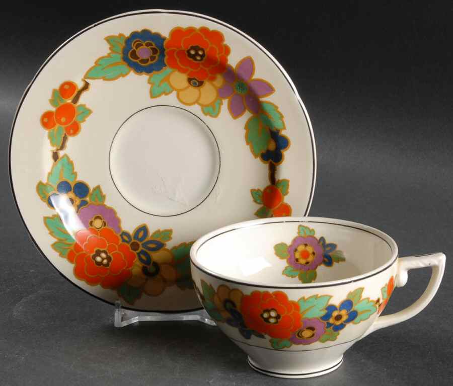 Penelope Flat Cup & Saucer Set by Grindley-1
