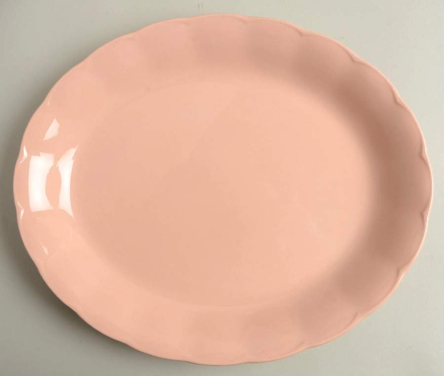 Peach Petal 14" Oval Serving Platter by Grindley-1