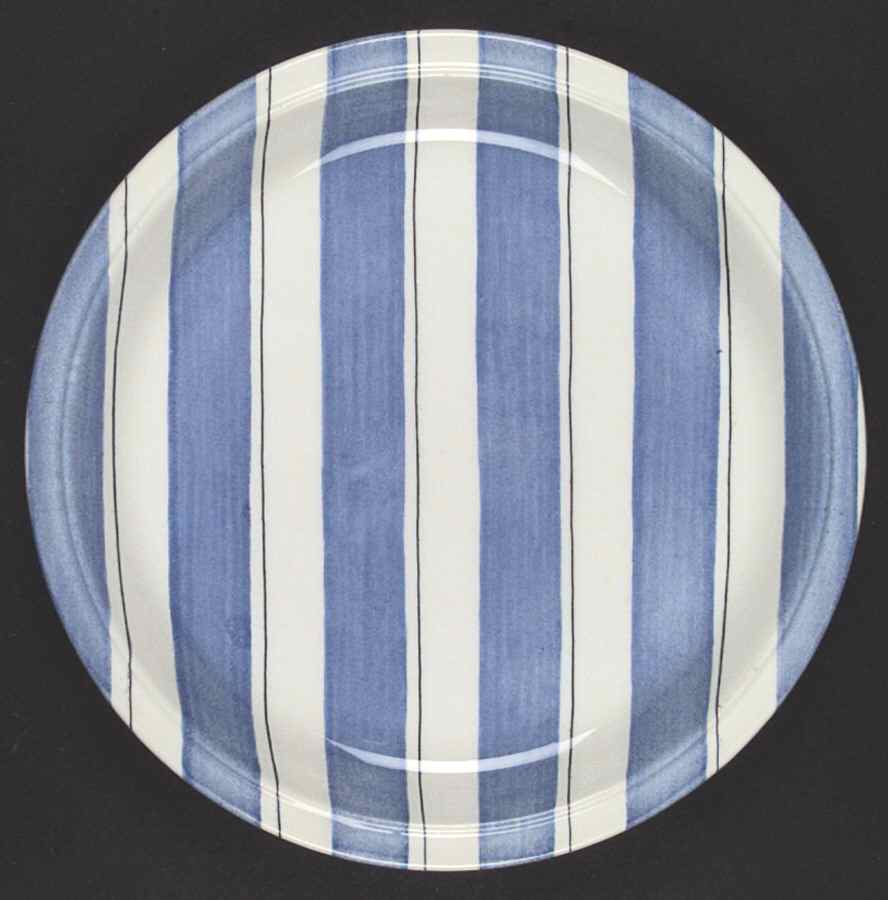 Pinstripes (Blue) Dinner Plate by Grindley-1