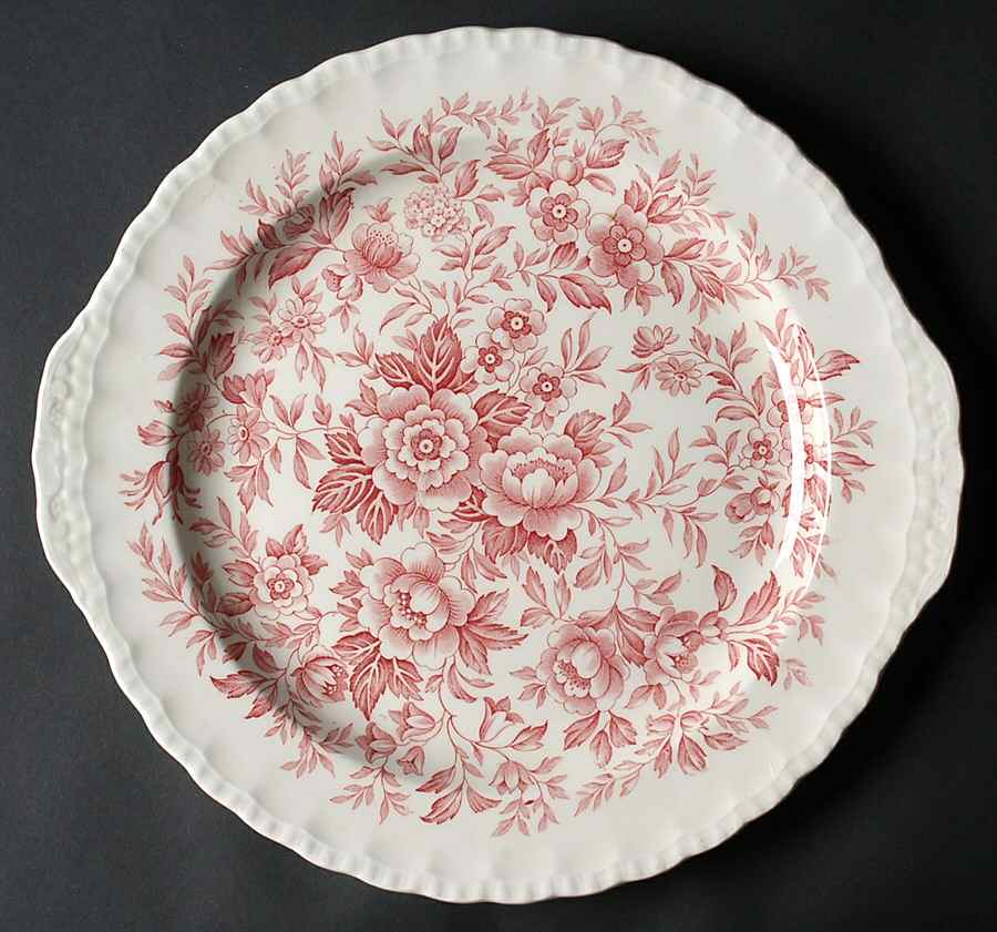 Printemps Pink 14" Chop Plate (Round Platter) by Grindley-1