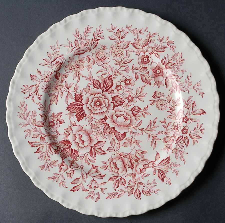 Printemps Pink Luncheon Plate by Grindley-1