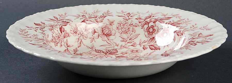 Printemps Pink Rim Soup Bowl by Grindley-1