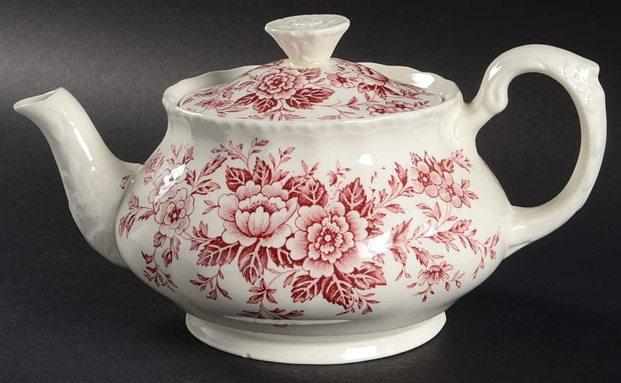 Printemps Pink Teapot & Lid by Grindley-1