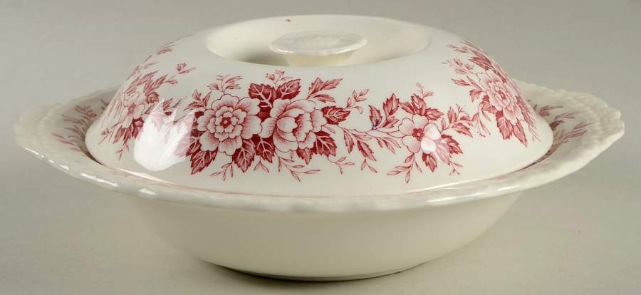 Printemps Pink Round Covered Vegetable by Grindley-1