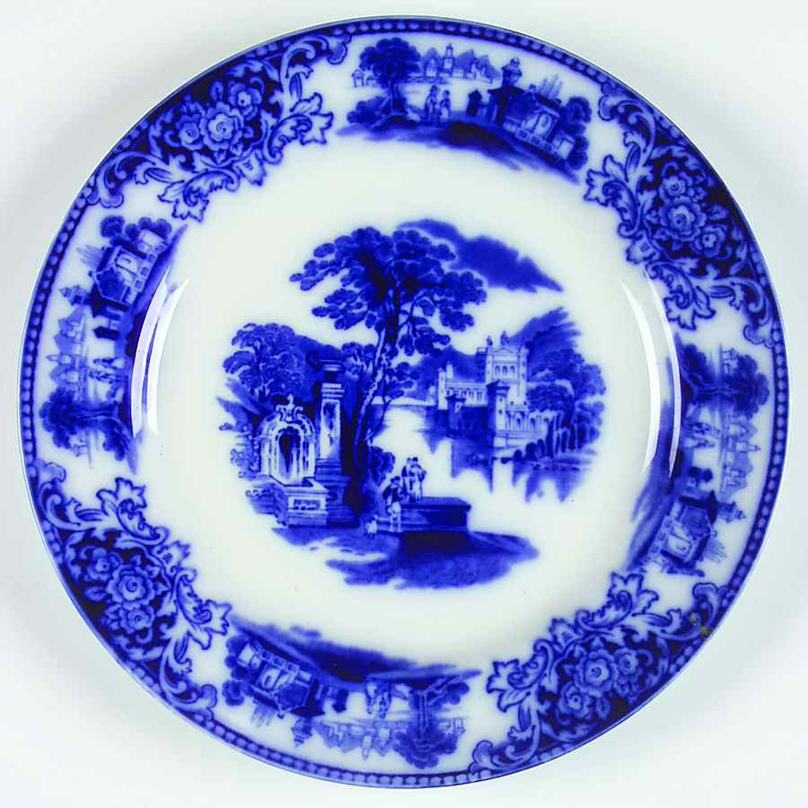 Shanghai (Flow Blue) Luncheon Plate by Grindley-1