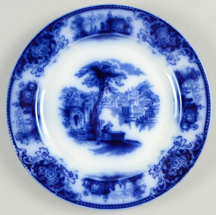 Shanghai (Flow Blue) Salad Plate by Grindley-1