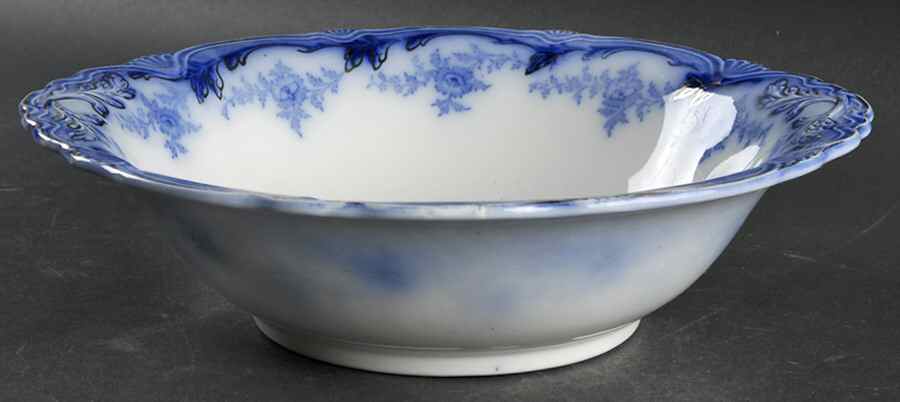 Somerset (Flow Blue) 9" Round Vegetable Bowl by Grindley-1