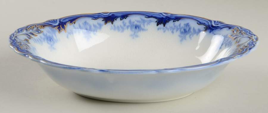 Somerset (Flow Blue) 9" Oval Vegetable Bowl by Grindley-1