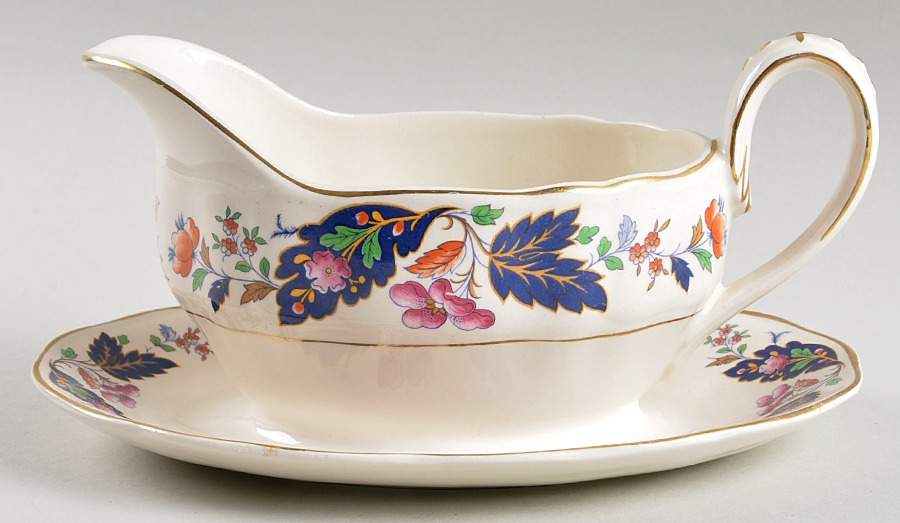 Strathcona Gravy Boat with Attached Underplate by Grindley-1