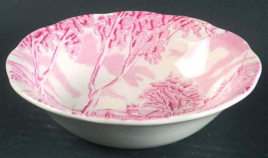 Sunday Morning Pink Fruit/Dessert (Sauce) Bowl by Grindley-1