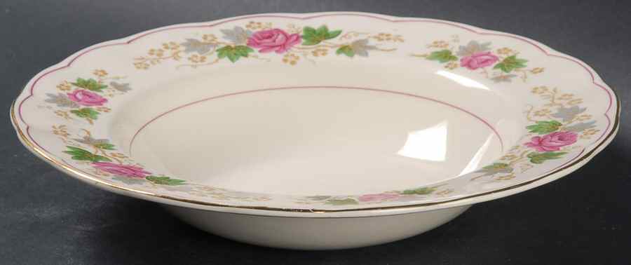 Swansea Rose Rim Soup Bowl by Grindley-1