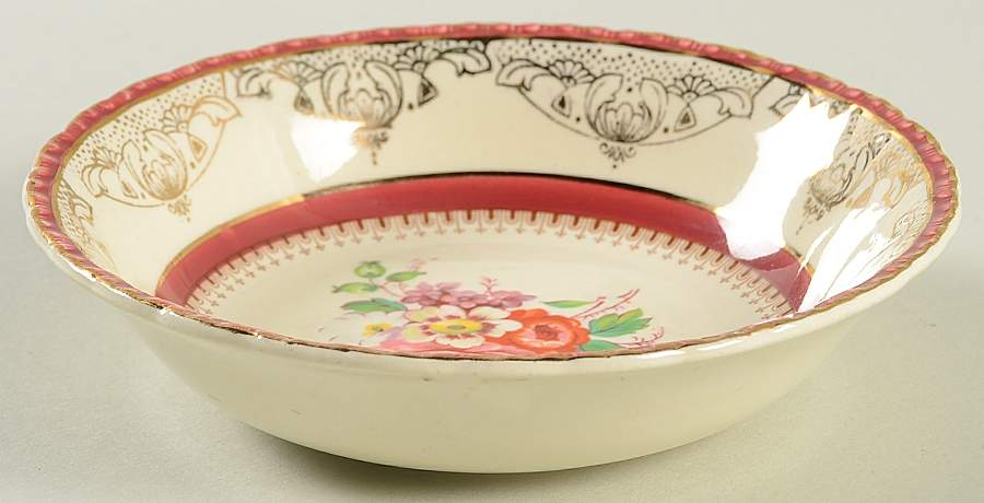 Thirlmere Burgundy Fruit/Dessert (Sauce) Bowl by Grindley-1