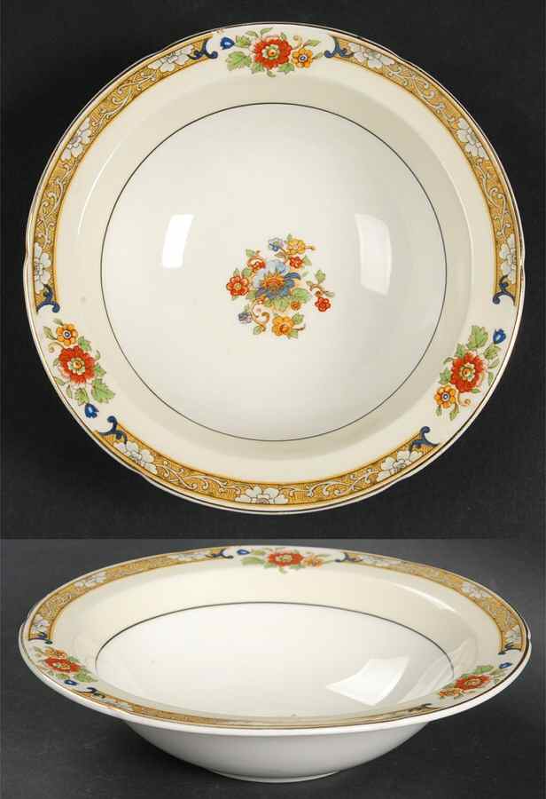 Venetia Rim Cereal Bowl by Grindley-1