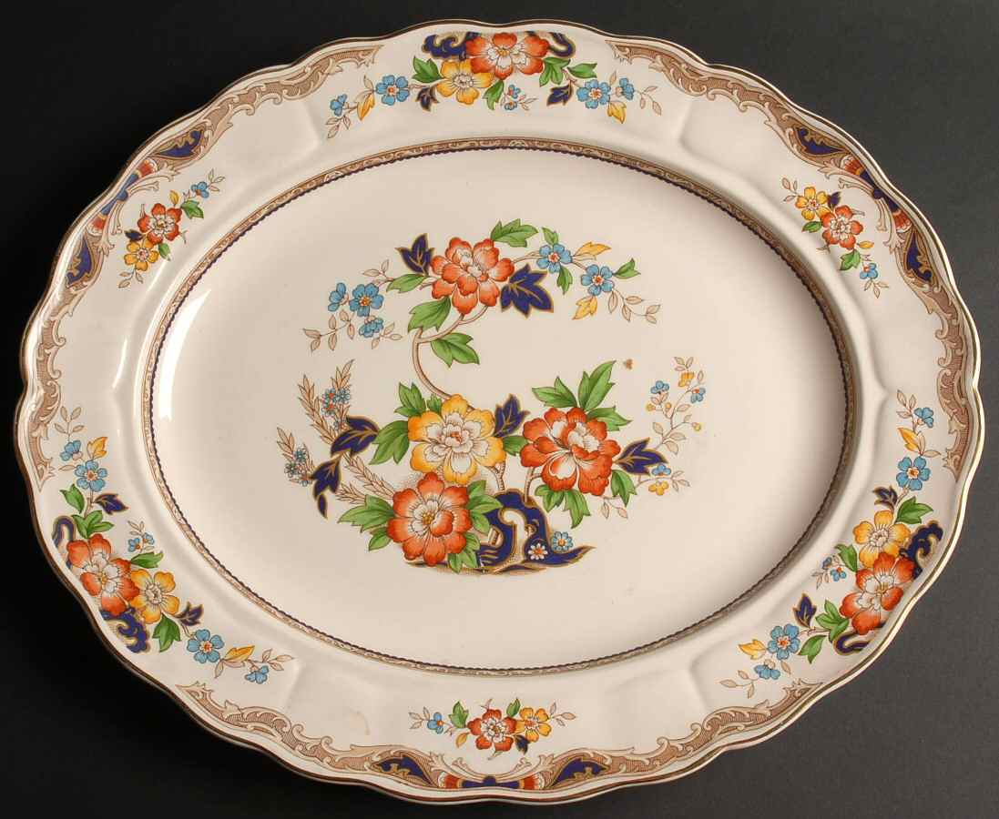Warwick 18" Oval Serving Platter by Grindley-1