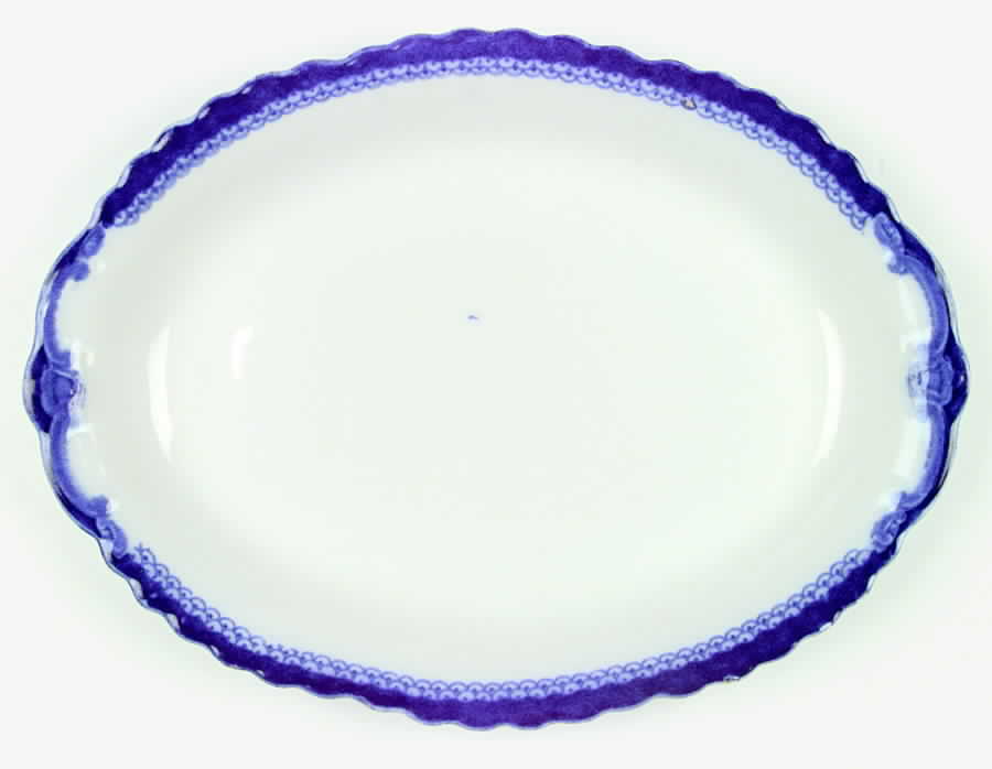 Wentworth (Flow Blue) 13" Oval Serving Platter by Grindley-1