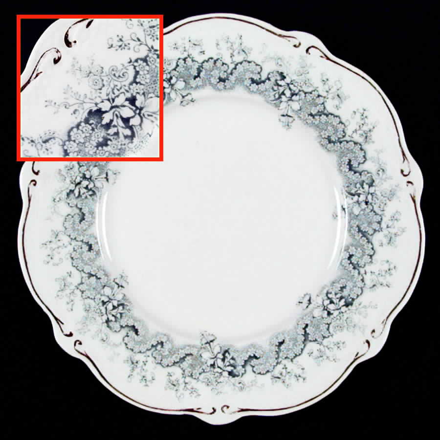 Wreath Green Salad Plate by Grindley-1