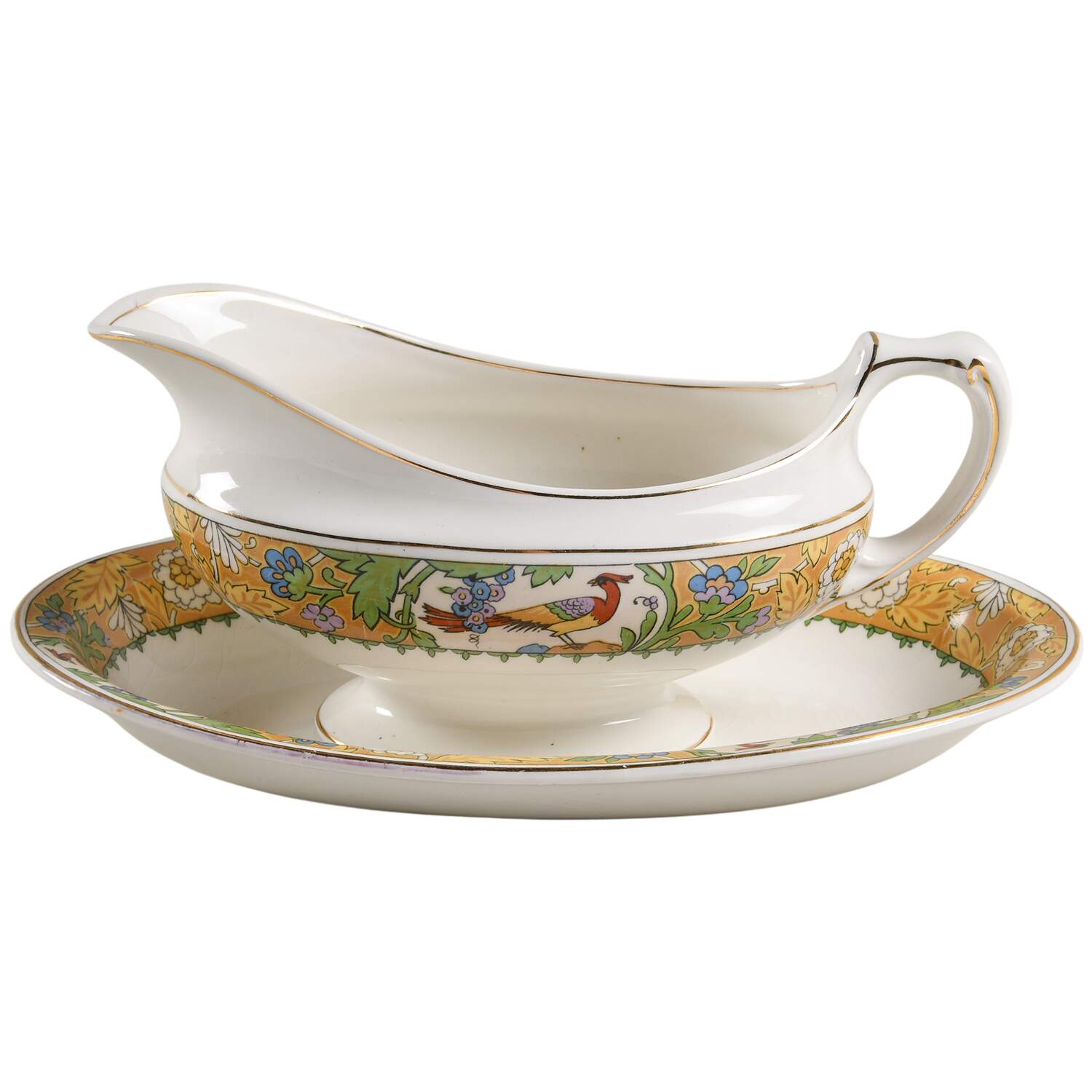 Wrenbury Gravy Boat & Underplate by Grindley-1