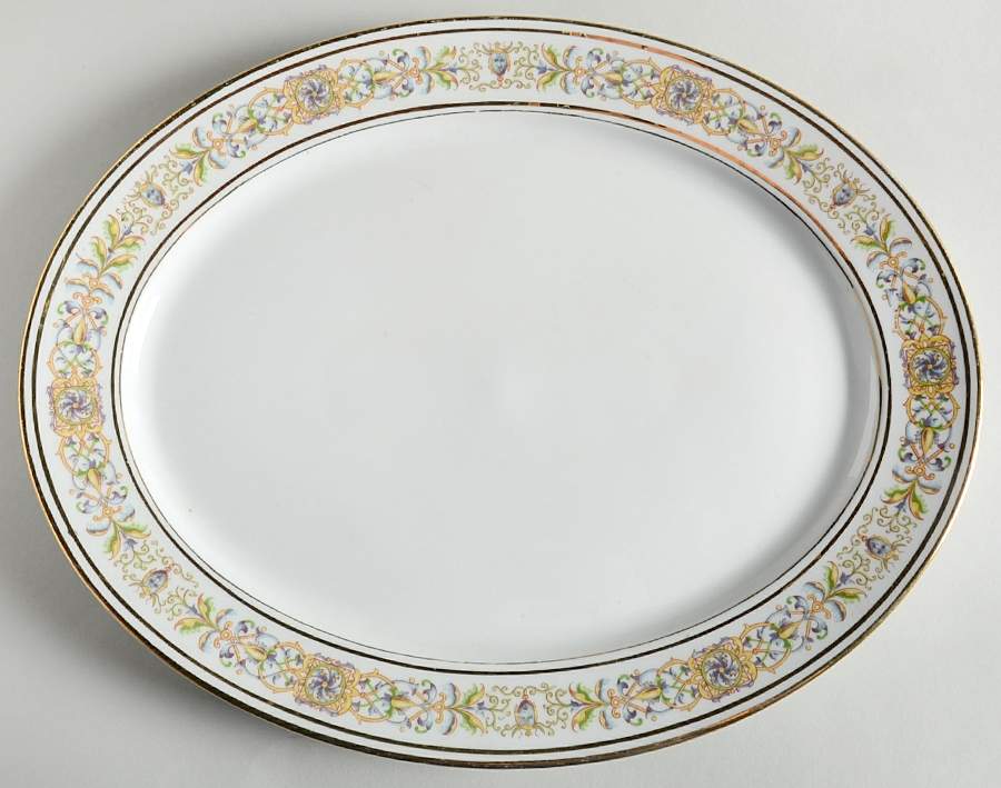 GUE23 13" Oval Serving Platter by WM Guerin-1