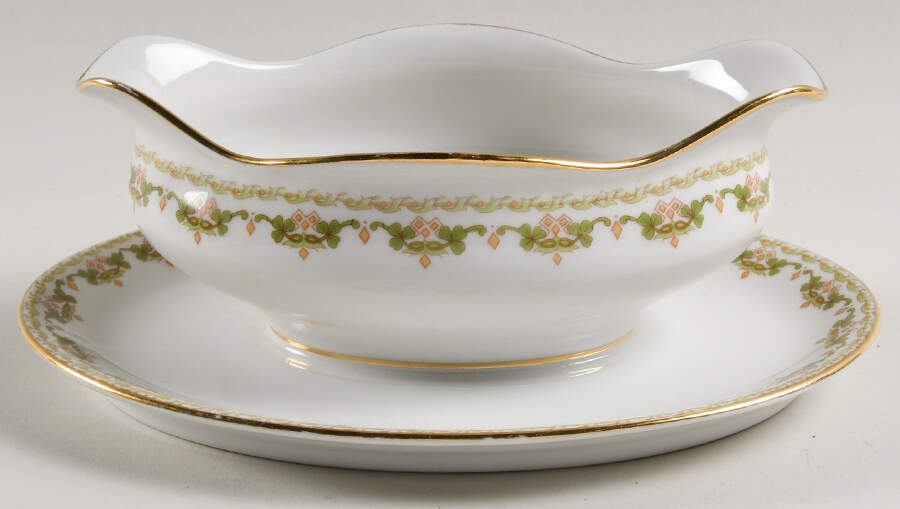 GUE60 Gravy Boat with Attached Underplate by WM Guerin-1