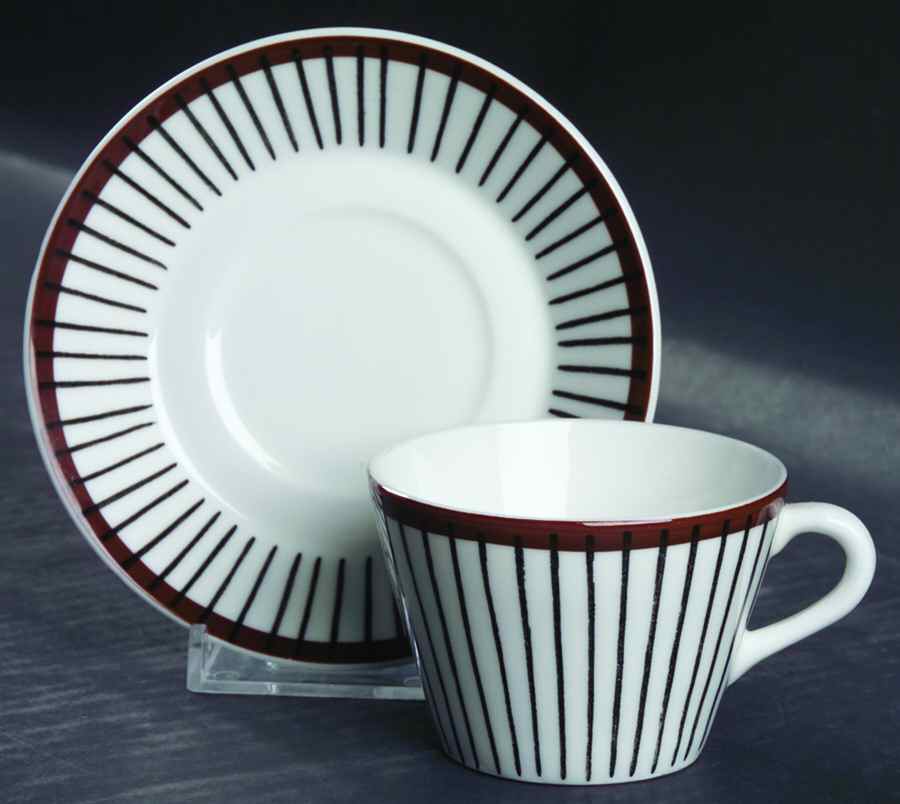 Spisa Ribb Flat Demitasse Cup & Saucer Set by Gustavsberg-1