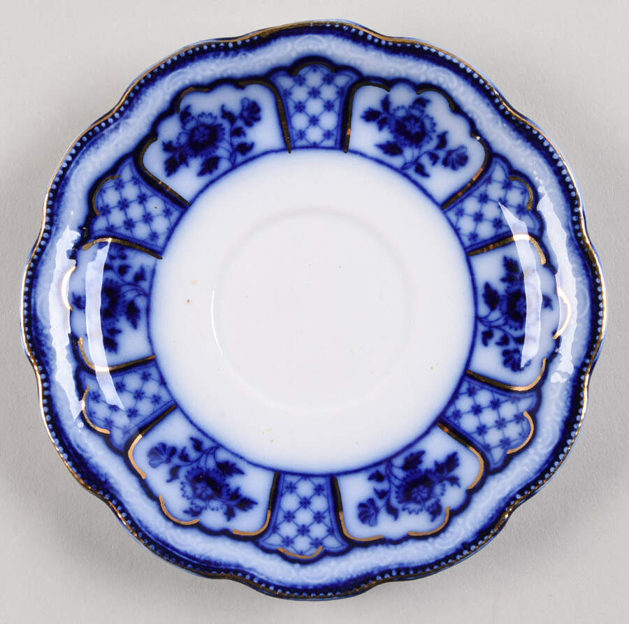 Melbourne (Flow Blue) Saucer by Grindley-1