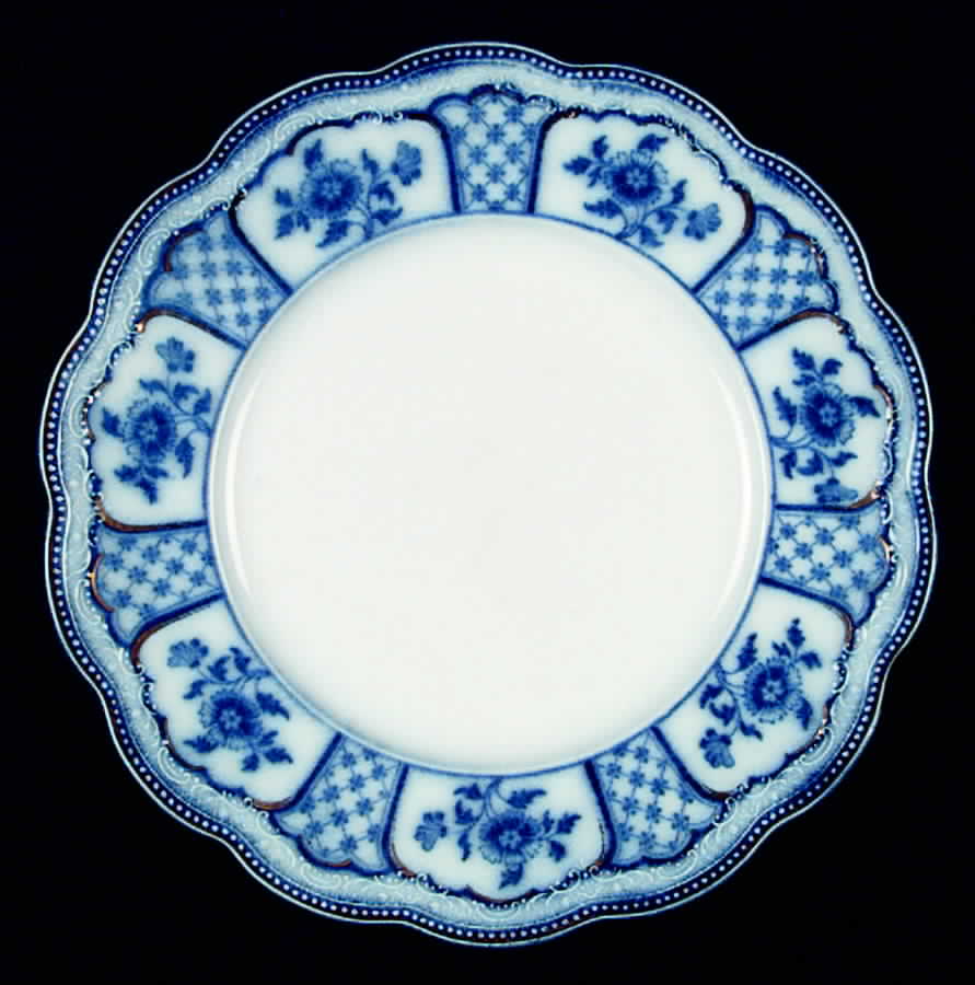 Melbourne (Flow Blue) Salad Plate by Grindley-1
