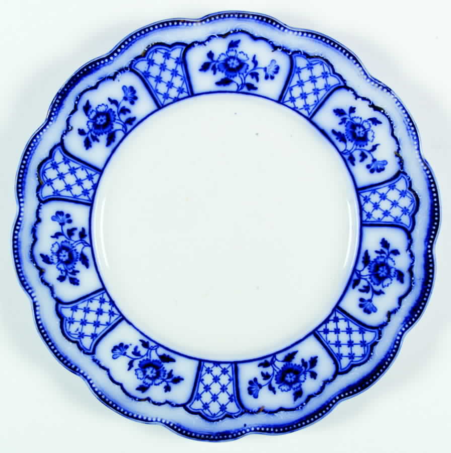 Melbourne (Flow Blue) Dinner Plate by Grindley-1