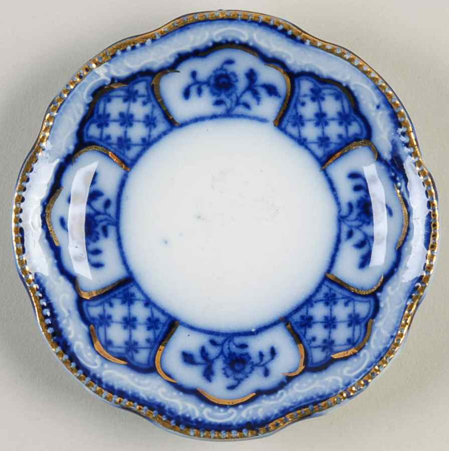 Melbourne (Flow Blue) Butter Pat by Grindley-1