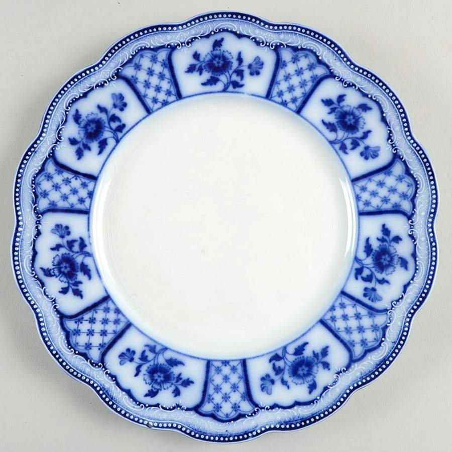 Melbourne (Flow Blue) Luncheon Plate by Grindley-1