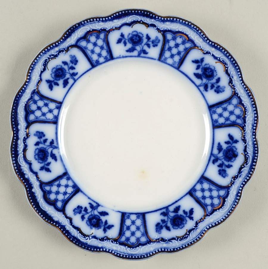 Melbourne (Flow Blue) Dessert/Pie Plate by Grindley-1