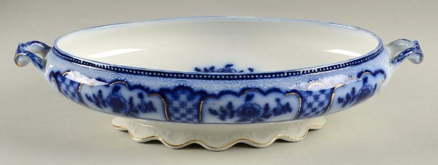 Melbourne (Flow Blue) Oval Vegetable No Lid by Grindley-1