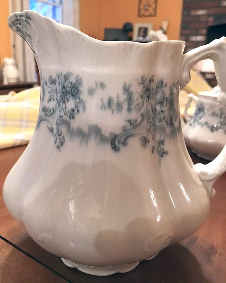 Antique Blue (No Gold Accents) Pitcher by Grindley-1