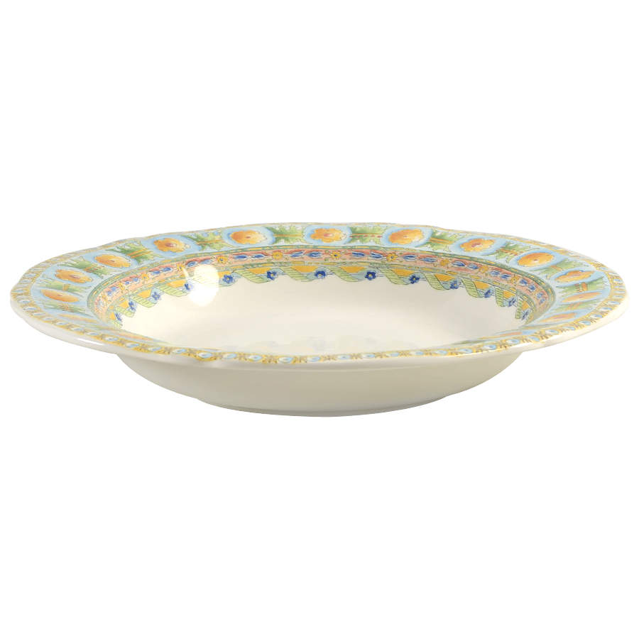 Raphael Large Rim Soup Bowl by Faiencerie De Gien-1