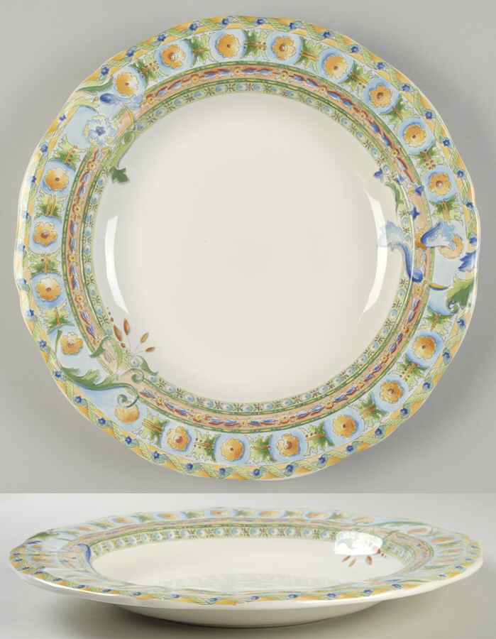 Raphael Deep Round Platter by Faiencerie De Gien-1