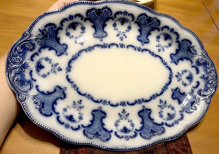Alton 12" Oval Serving Platter by Grindley-1