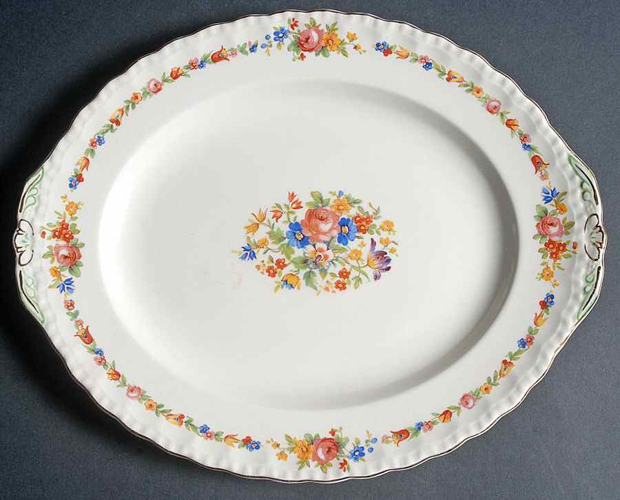Raeburne 12" Oval Serving Platter by Grindley-1