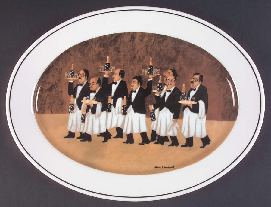 Charge of The Bottle Brigade, The 16" Oval Serving Platter by Guy Buffet-1