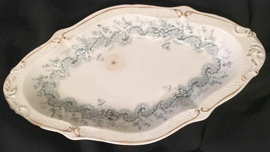 Wreath Blue Underplate for Gravy Boat by Grindley-1