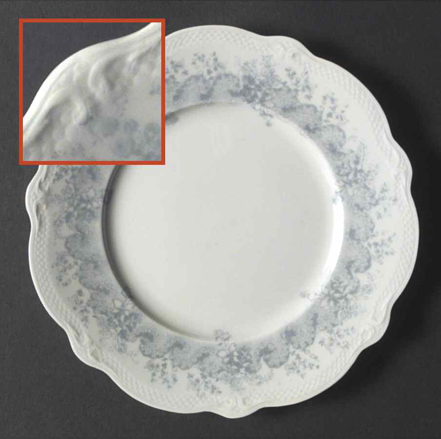 Wreath Blue Salad Plate by Grindley-1