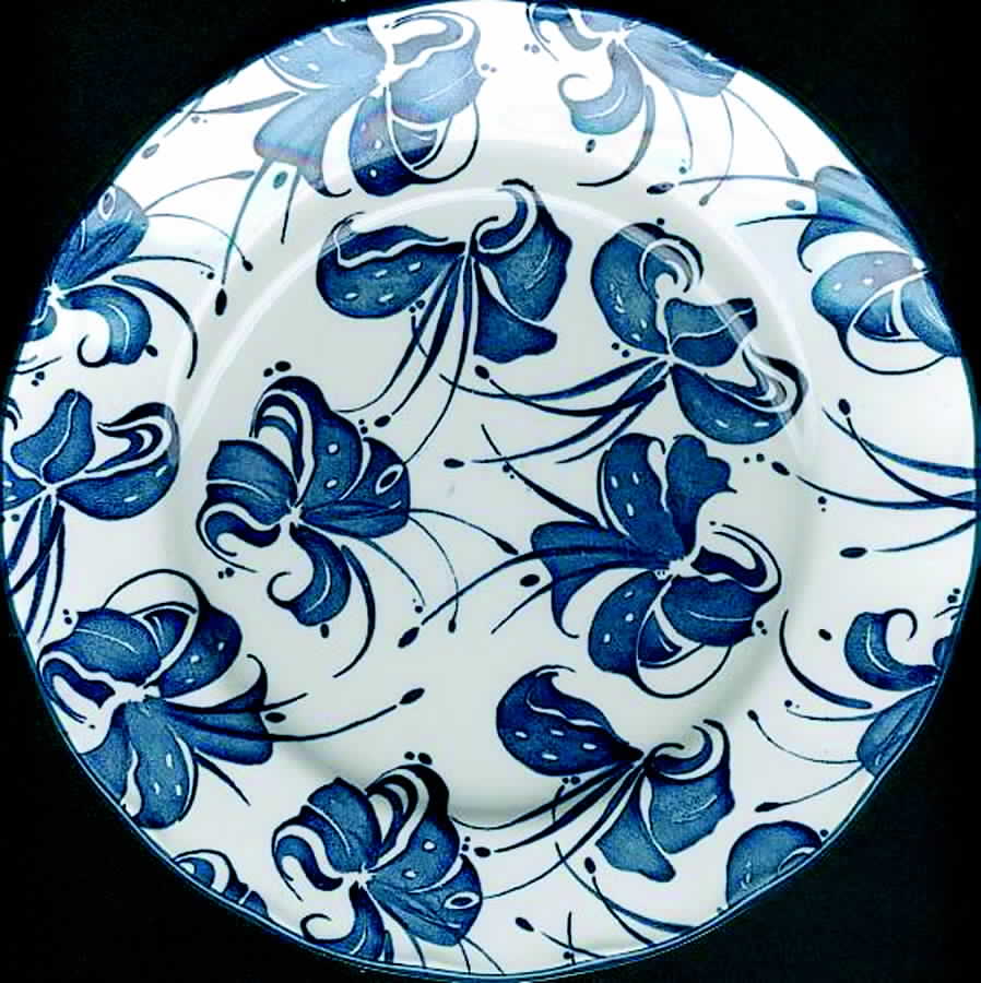 Orchid Salad Plate by Grindley-1