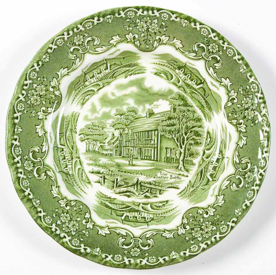 English Country Inns Green Salad Plate by Grindley-1