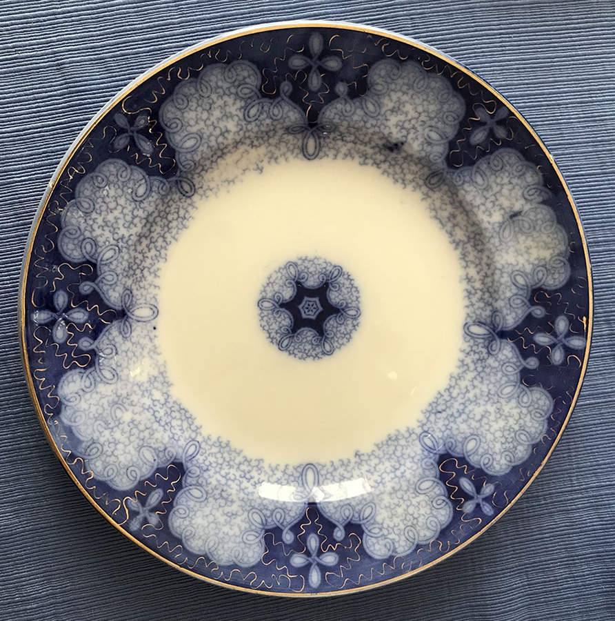 Persian Moss Gold Rim Soup Bowl by Utzschneider-1