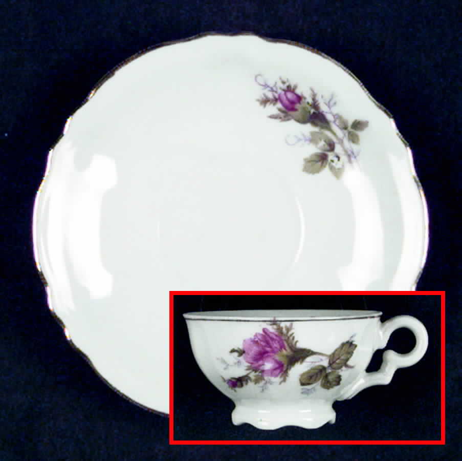 GRJ1 Footed Demitasse Cup & Saucer Set by Green China (Japan)-1